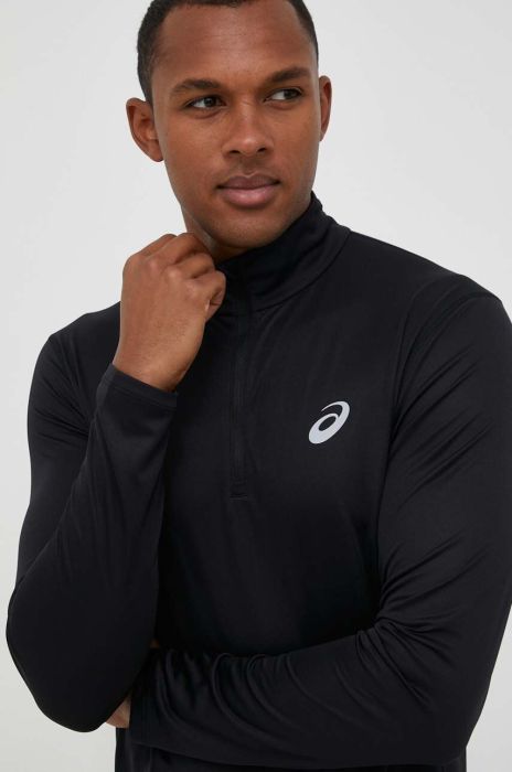 Лонгслів до бігу Asics Core колір чорний однотонний