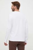 Бавовняний лонгслів Armani Exchange колір білий з принтом