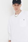 Бавовняний лонгслів Dickies колір білий однотонний