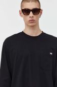 Бавовняний лонгслів Dickies колір чорний однотонний