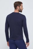 Бавовняний лонгслів лаунж Emporio Armani Underwear колір синій однотонний