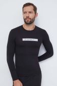 Лонгслів лаунж Emporio Armani Underwear колір чорний з принтом