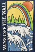 Бавовняний лонгслів Vans колір синій з принтом (3559492)