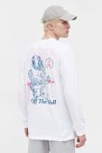 Бавовняний лонгслів Vans колір білий з принтом (3563994)