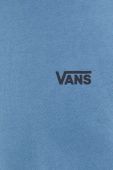 Бавовняний лонгслів Vans з аплікацією колір блакитний