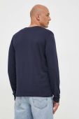 Бавовняний лонгслів Gant колір синій однотонний (3338174)