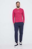 Лонгслів лаунж United Colors of Benetton колір рожевий з принтом