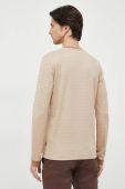 Лонгслів BOSS чоловічий колір бежевий однотонний (3481315)