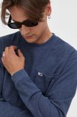 Лонгслів Tommy Jeans чоловічий колір синій меланж