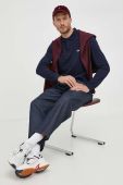 Лонгслів Lacoste чоловічий колір синій однотонний