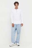 Бавовняний лонгслів Superdry колір білий однотонний (3625071)
