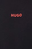 Лонгслів лаунж HUGO колір чорний з принтом