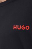 Лонгслів лаунж HUGO колір чорний однотонний