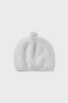 Дитяча бавовняна шапка Mayoral Newborn колір сірий з тонкого трикотажу