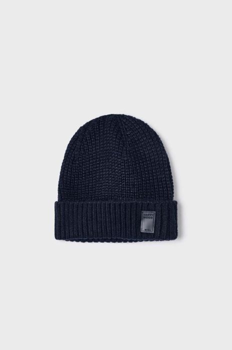 Дитяча шапка Mayoral колір синій з товстого трикотажу