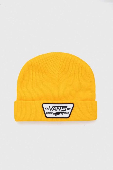 Дитяча шапка Vans BY MILFORD BEANIE BOYS VN0A36OJCAX1 колір жовтий з товстого трикотажу