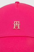 Бавовняна бейсболка Tommy Hilfiger колір рожевий однотонна (3262801)