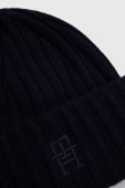 Шапка з домішкою вовни Tommy Hilfiger колір синій (3262802)