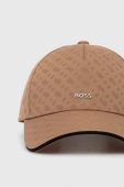Кепка BOSS колір коричневий однотонна