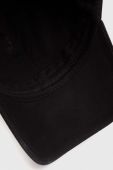 Бавовняна бейсболка BOSS колір чорний з аплікацією (3376501)