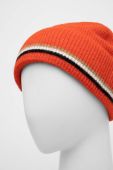 Вовняна шапка BOSS колір помаранчевий з товстого трикотажу вовна