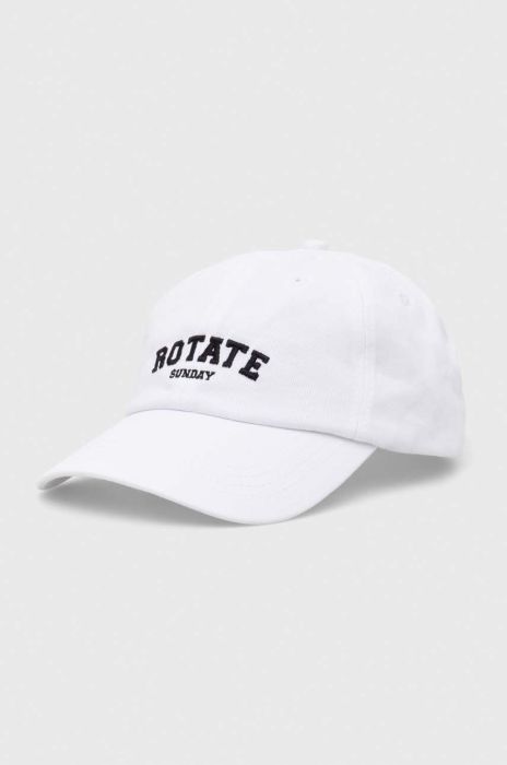 Бавовняна бейсболка Rotate колір білий з аплікацією