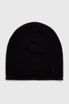 Вовняна шапка Polo Ralph Lauren колір чорний з тонкого трикотажу вовна (3419480)