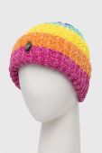 Шапка Kurt Geiger London з товстого трикотажу колір барвистий