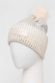 Шапка Kurt Geiger London колір срібний з тонкого трикотажу
