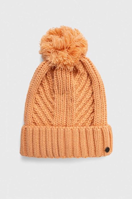 Шапка Roxy колір помаранчевий з товстого трикотажу