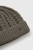 Шапка Roxy колір зелений з товстого трикотажу
