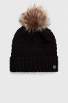 Шапка Roxy колір чорний з товстого трикотажу (3625091)