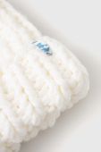 Шапка Roxy x Chloe Kim колір білий з товстого трикотажу