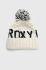 Шапка Roxy колір білий з товстого трикотажу