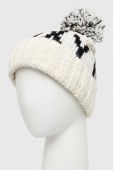 Шапка Roxy колір білий з товстого трикотажу