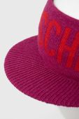 Пов'язка з домішкою вовни Moschino колір фіолетовий