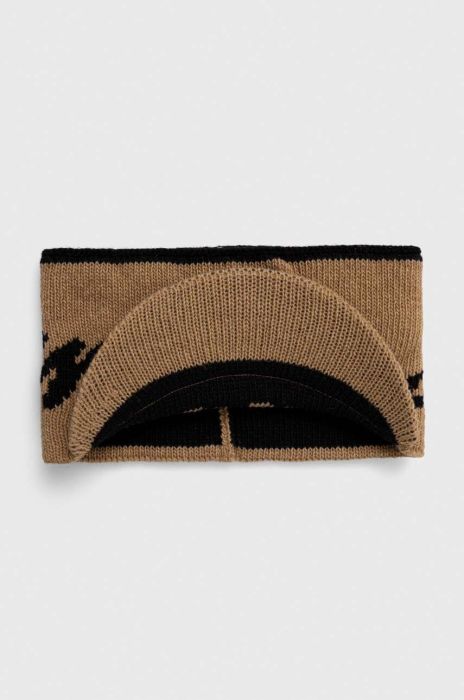 Вовняна пов'язка Moschino колір бежевий
