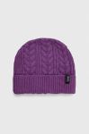 Шапка з домішкою вовни Bomboogie колір фіолетовий