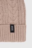 Шапка з домішкою вовни Bomboogie колір бежевий (3550184)