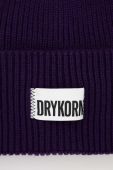Шапка з домішкою вовни Drykorn колір фіолетовий з товстого трикотажу