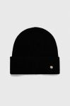 Шапка з домішкою вовни Coccinelle колір чорний