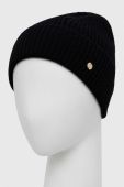 Шапка з домішкою вовни Coccinelle колір чорний