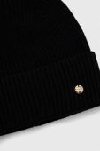 Шапка з домішкою вовни Coccinelle колір чорний
