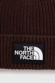 Шапка The North Face колір коричневий з товстого трикотажу (3601788)