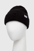 Шапка з домішкою вовни Juicy Couture колір чорний з товстого трикотажу