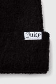 Шапка з домішкою вовни Juicy Couture колір чорний з товстого трикотажу
