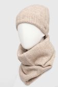 Шапка і снуд Liu Jo колір бежевий