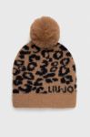 Шапка Liu Jo колір коричневий вовна