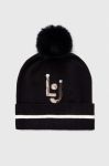 Шапка Liu Jo колір чорний з тонкого трикотажу (3496655)