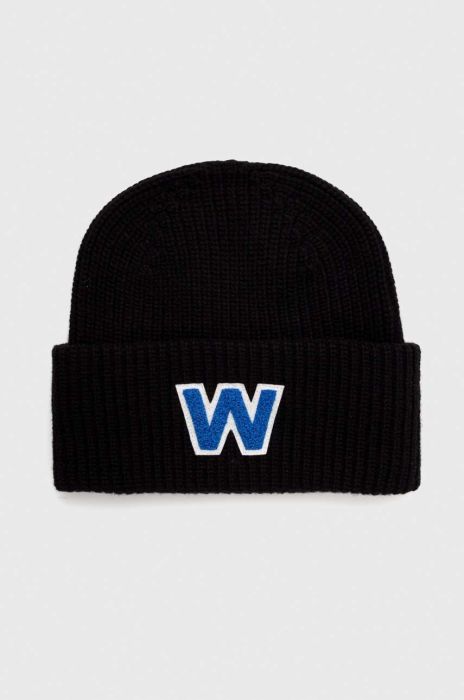 Вовняна шапка Weekend Max Mara колір чорний з товстого трикотажу вовна